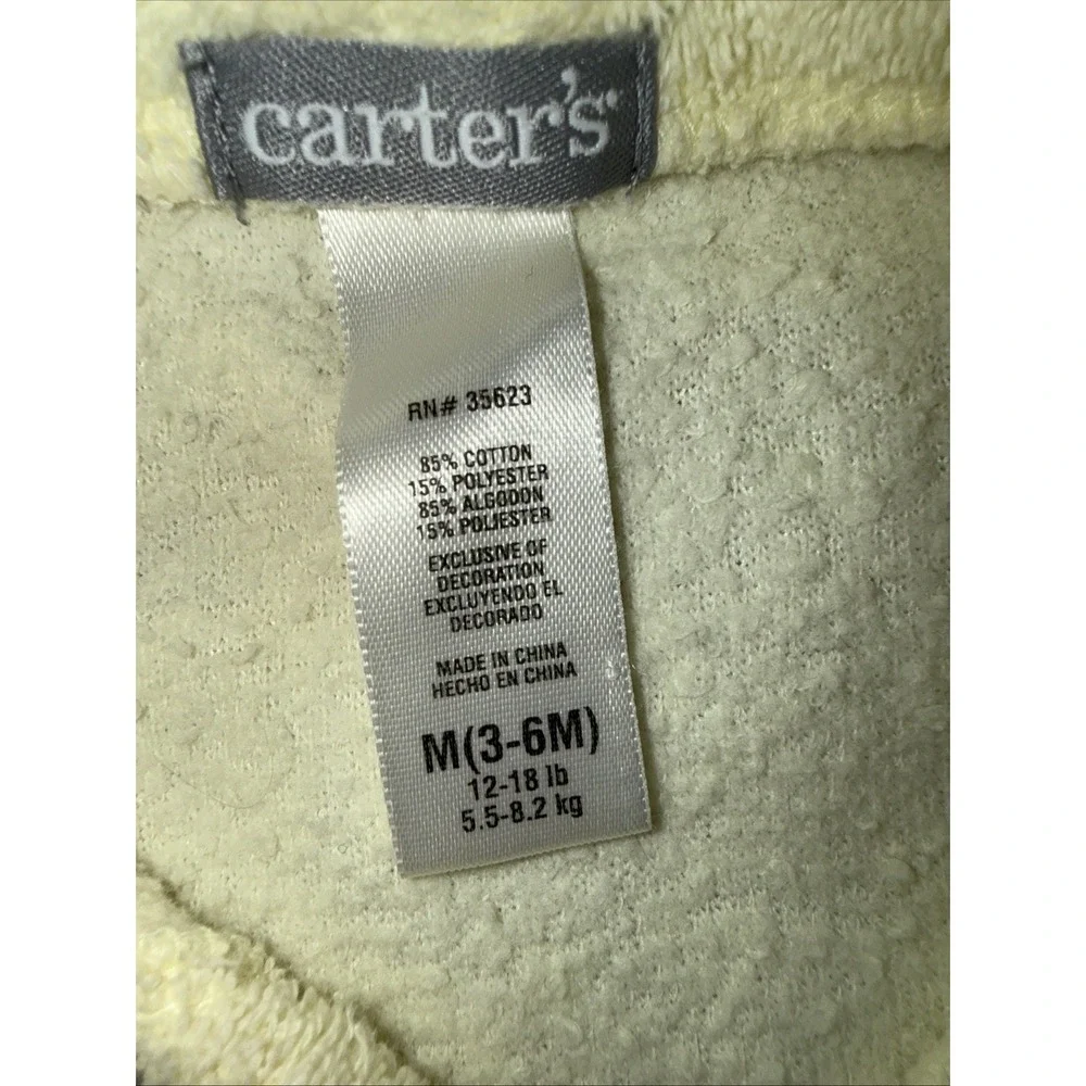 2  Vintage Carter's Yellow Terry‎ Cloth Sleeper's Quack/Mommy & Me